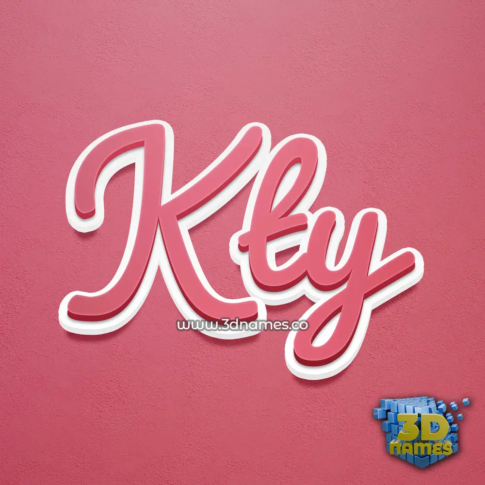 kty in Red Scribble style - 3D name wallpaper