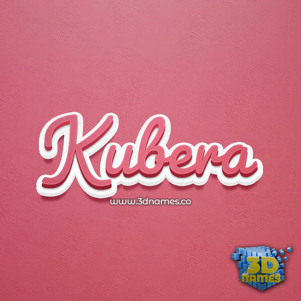 kubera in Red Scribble style - 3D name wallpaper