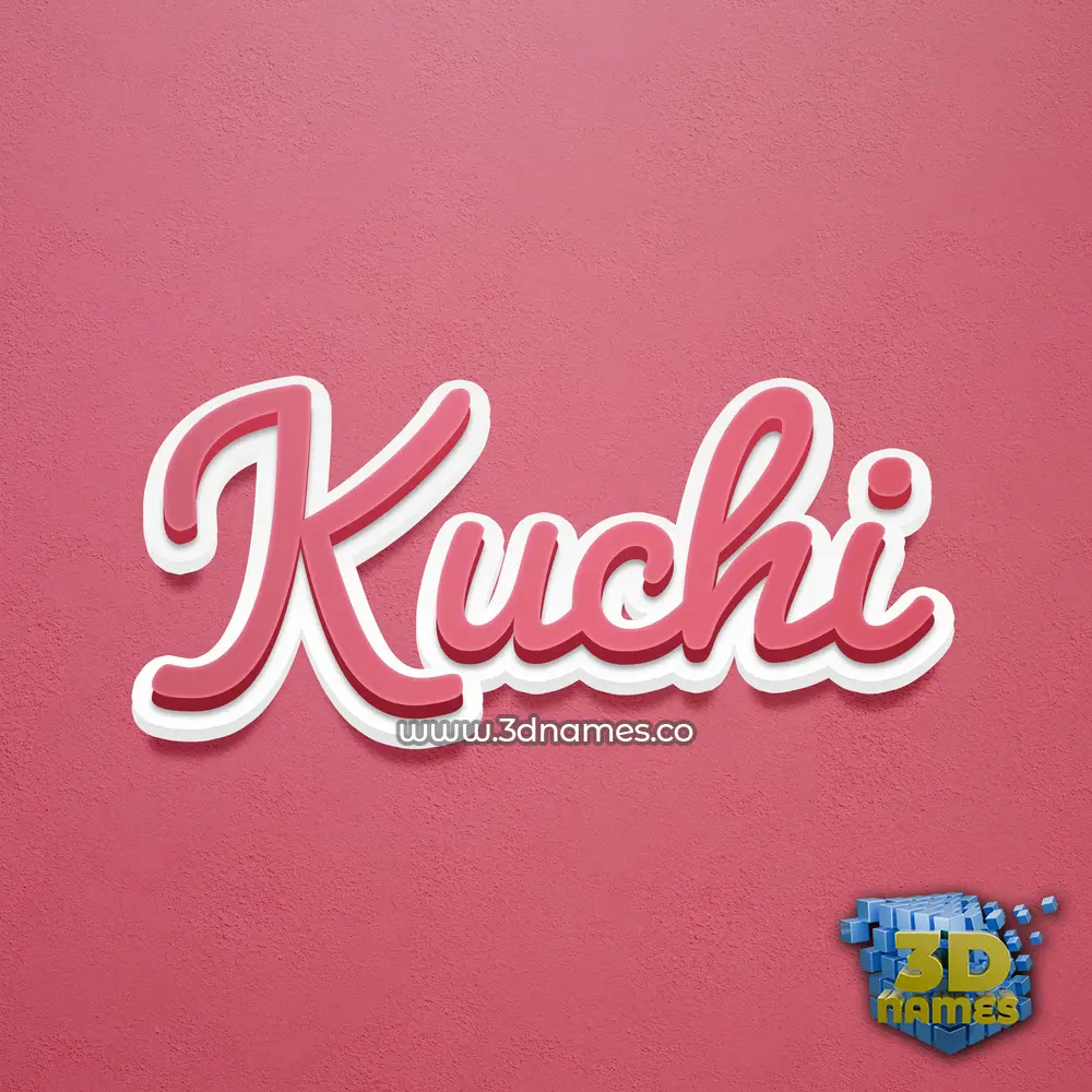 kuchi in Red Scribble style - 3D name wallpaper