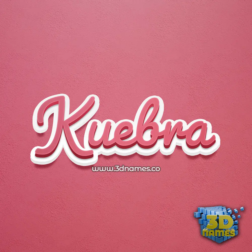 kuebra in Red Scribble style - 3D name wallpaper