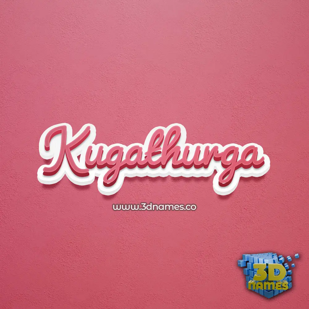 kugathurga in Red Scribble style - 3D name wallpaper