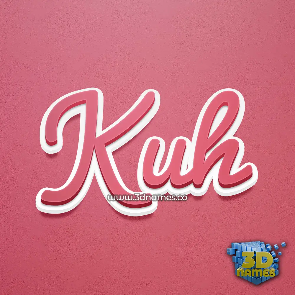 kuh in Red Scribble style - 3D name wallpaper