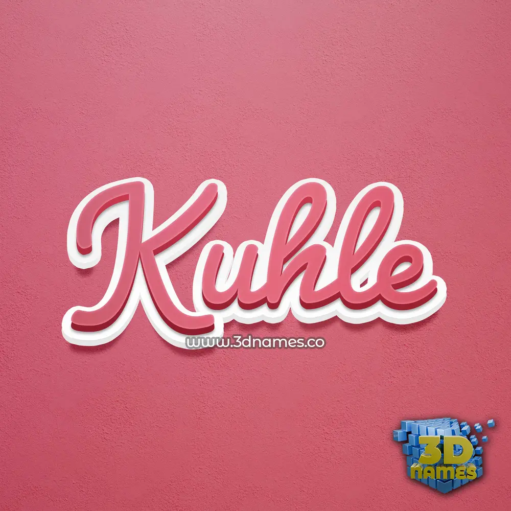 kuhle in Red Scribble style - 3D name wallpaper
