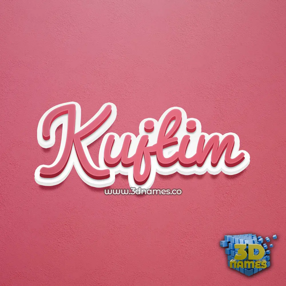 kujtim in Red Scribble style - 3D name wallpaper