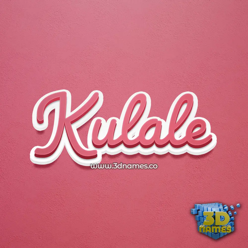 kulale in Red Scribble style - 3D name wallpaper