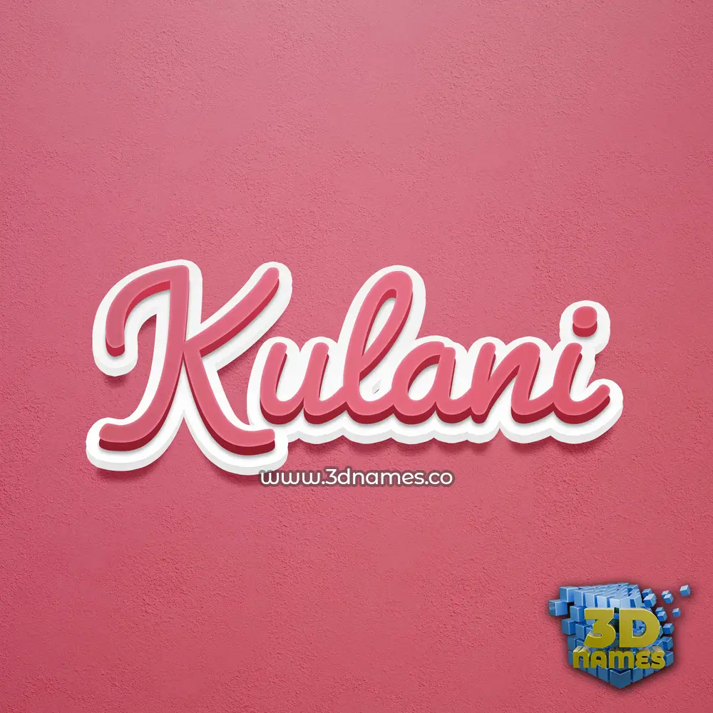 kulani in Red Scribble style - 3D name wallpaper
