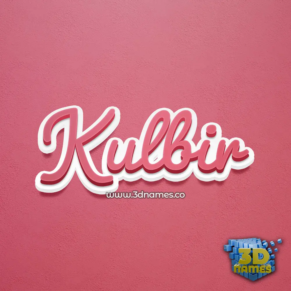 kulbir in Red Scribble style - 3D name wallpaper