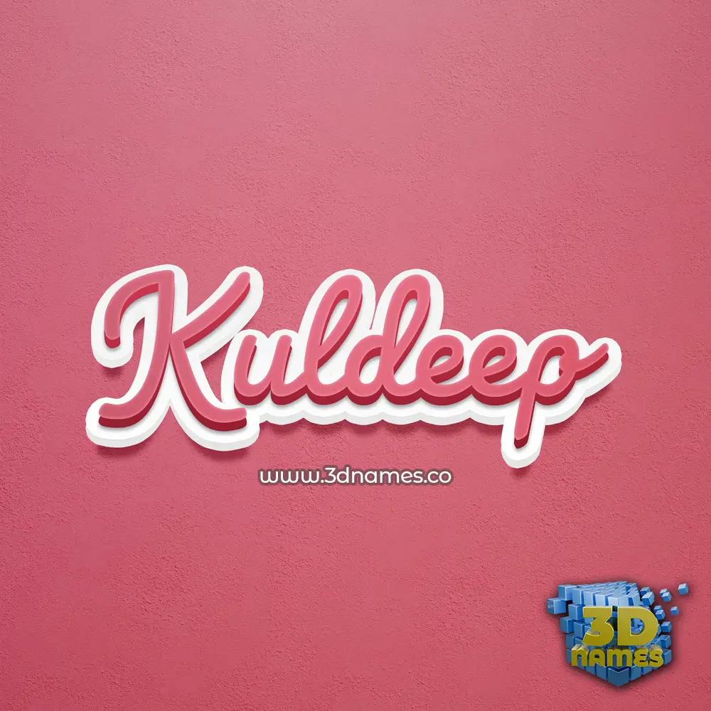 kuldeep in Red Scribble style - 3D name wallpaper