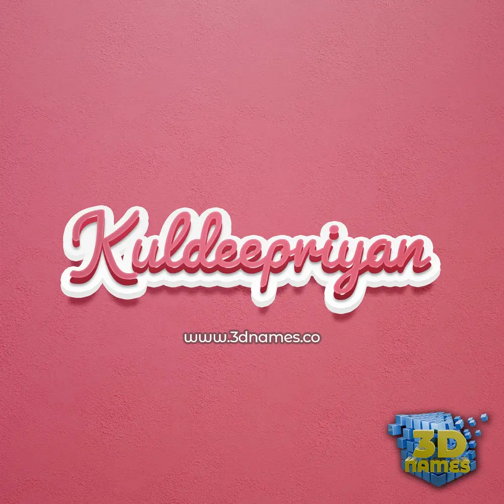 kuldeepriyan in Red Scribble style - 3D name wallpaper
