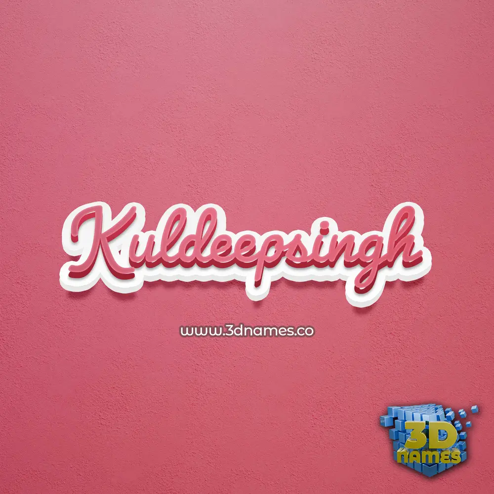 kuldeepsingh in Red Scribble style - 3D name wallpaper