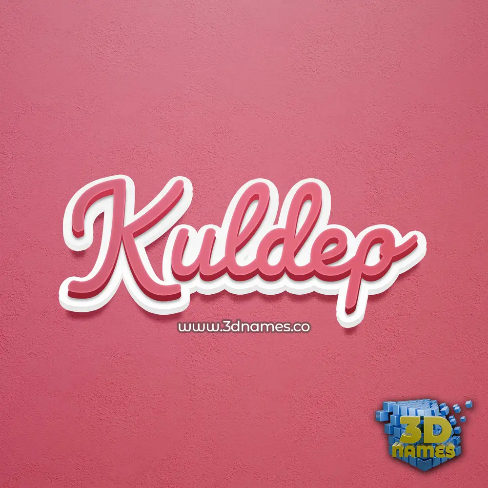 kuldep in Red Scribble style - 3D name wallpaper