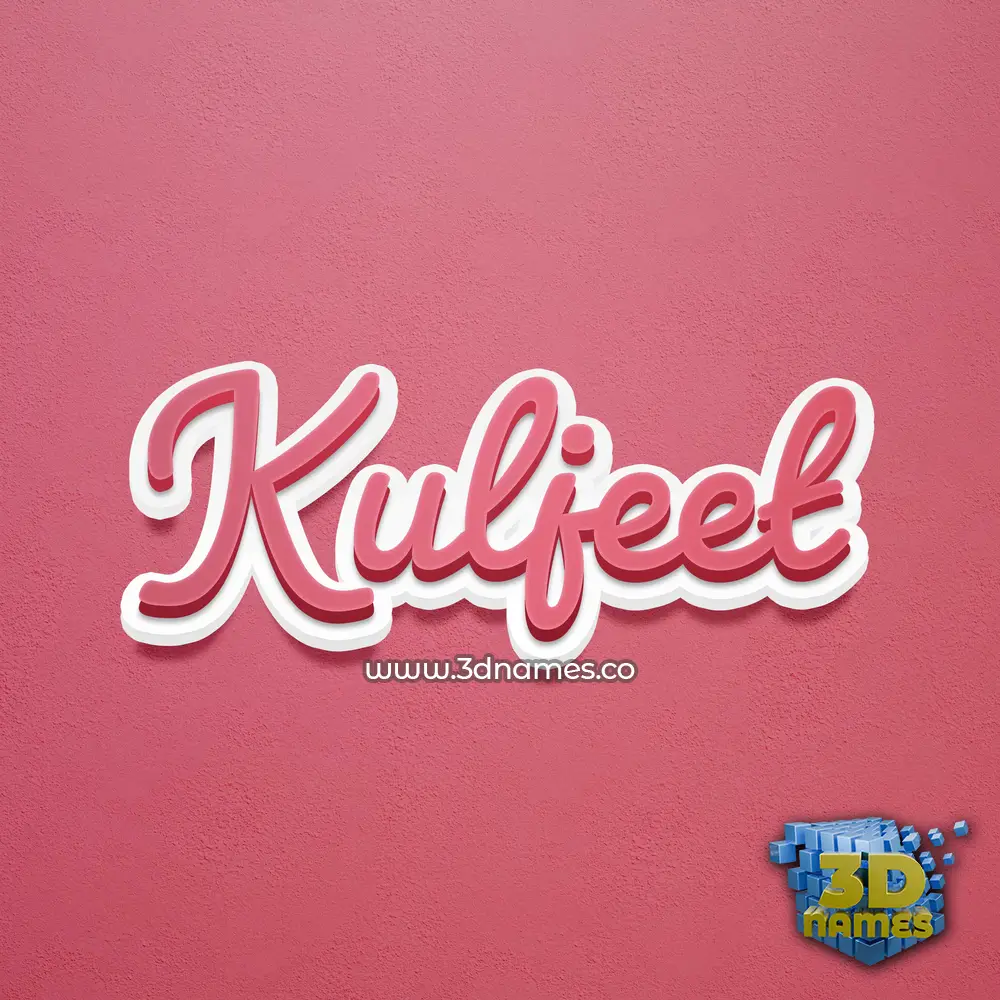 kuljeet in Red Scribble style - 3D name wallpaper