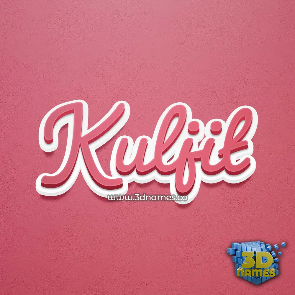 kuljit in Red Scribble style - 3D name wallpaper