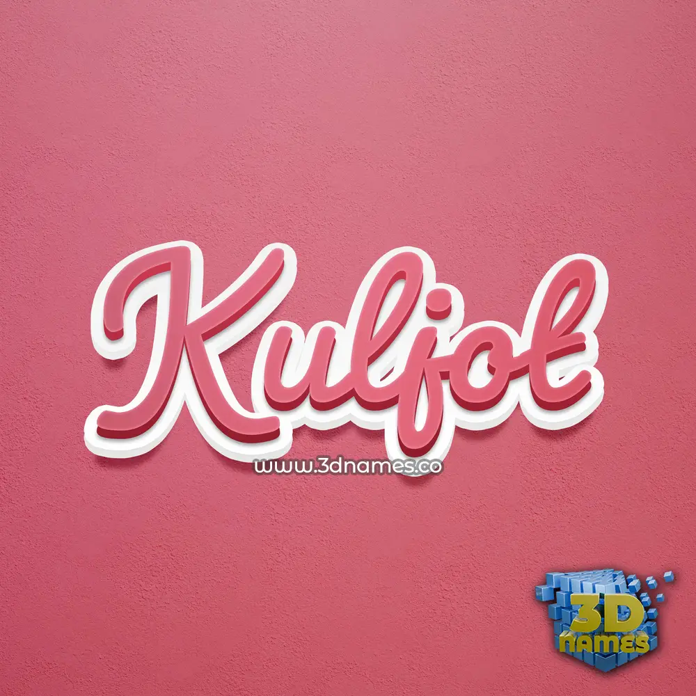kuljot in Red Scribble style - 3D name wallpaper