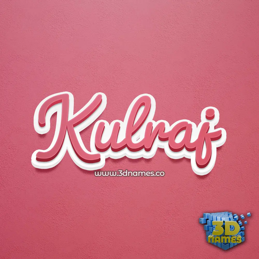 kulraj in Red Scribble style - 3D name wallpaper