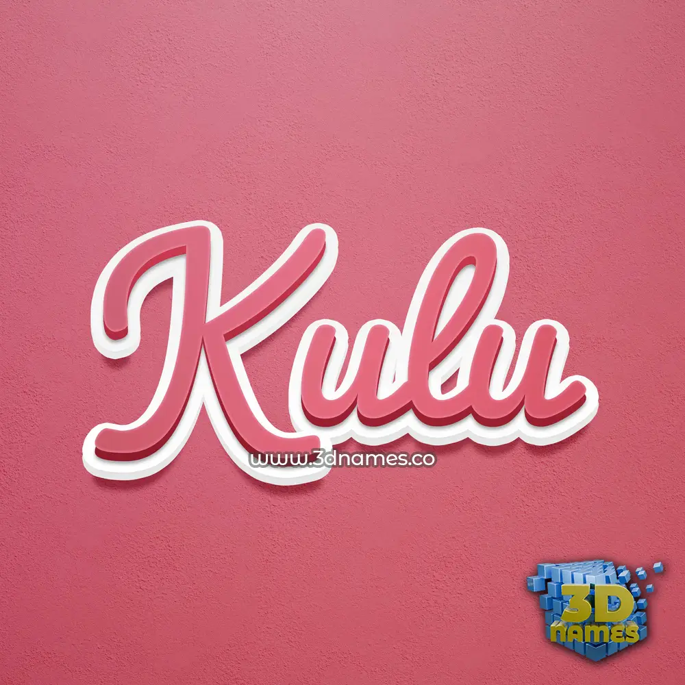 kulu in Red Scribble style - 3D name wallpaper