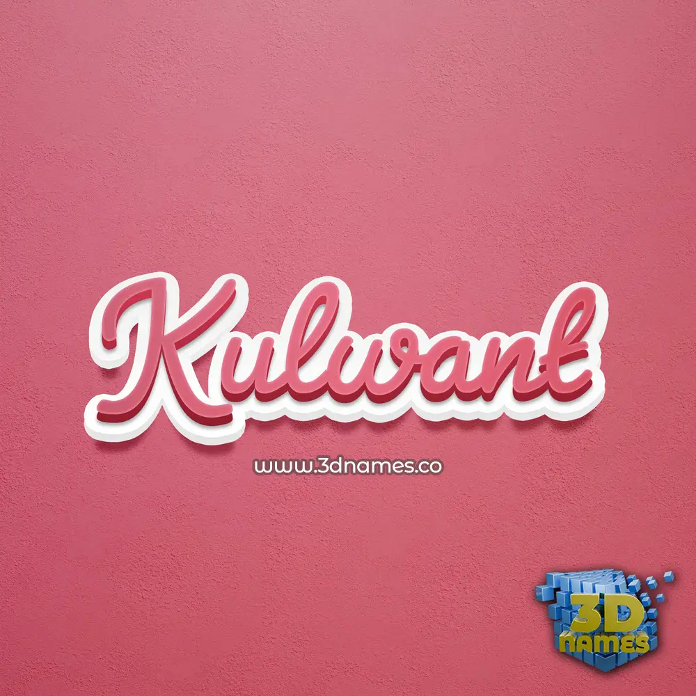 kulwant in Red Scribble style - 3D name wallpaper