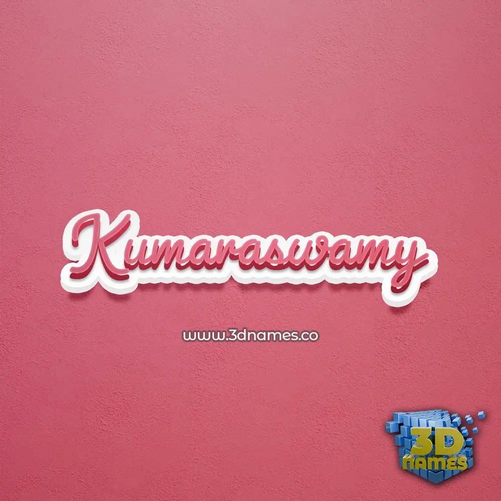 kumaraswamy in Red Scribble style - 3D name wallpaper
