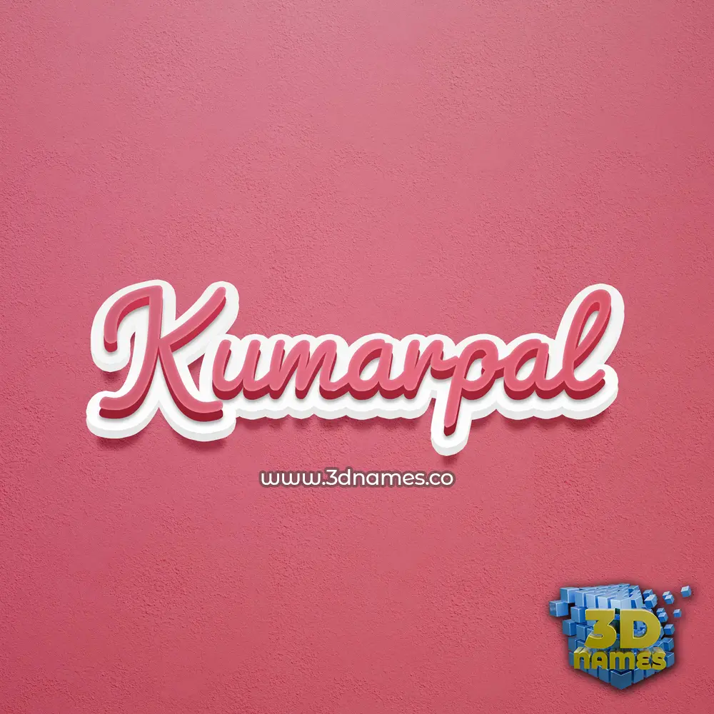 kumarpal in Red Scribble style - 3D name wallpaper