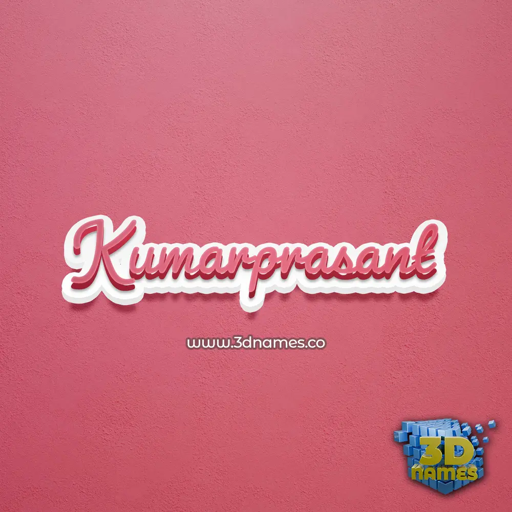 kumarprasant in Red Scribble style - 3D name wallpaper