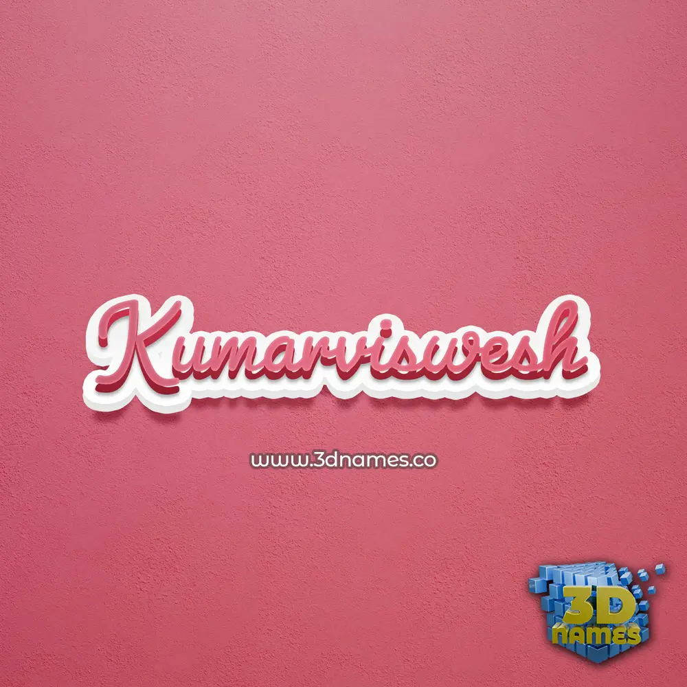 kumarviswesh in Red Scribble style - 3D name wallpaper