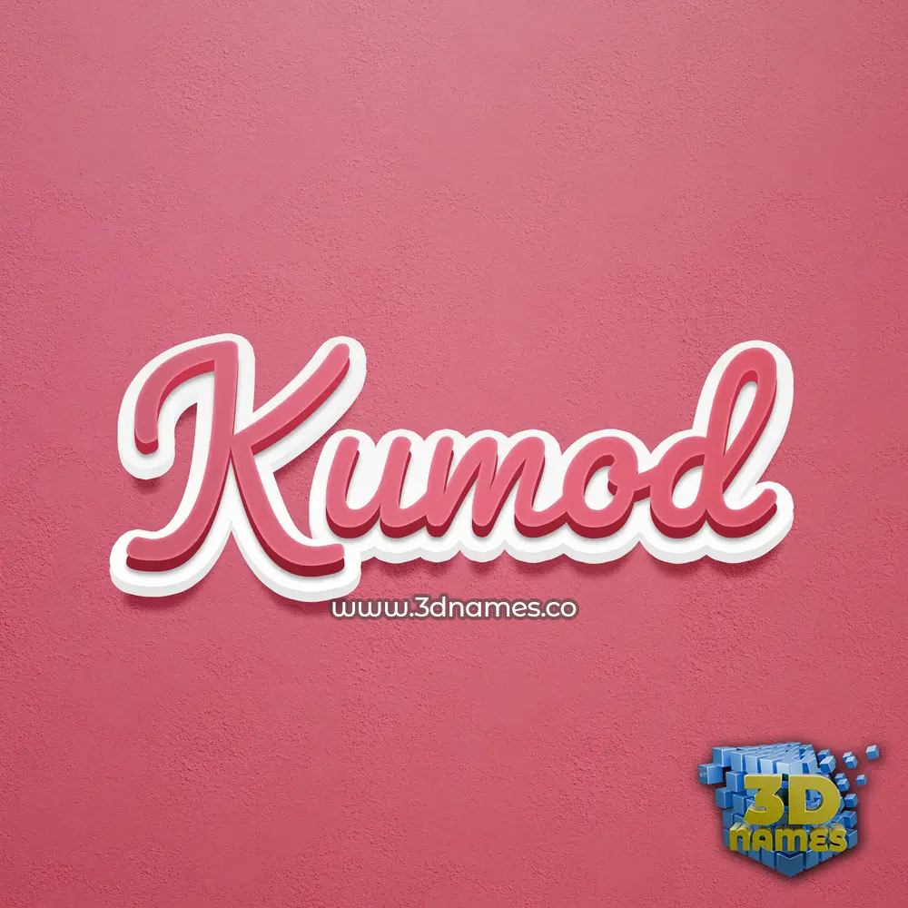 kumod in Red Scribble style - 3D name wallpaper