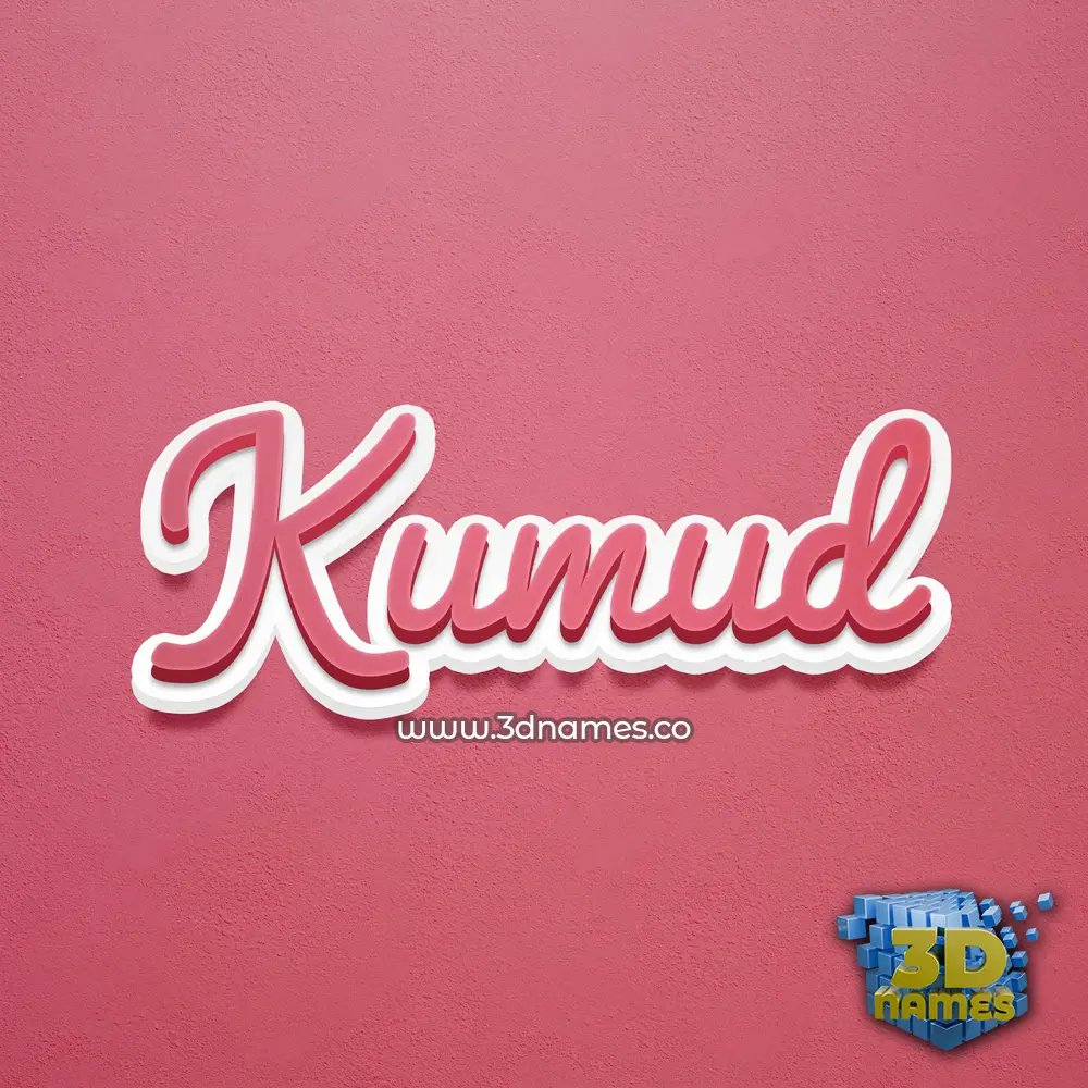 kumud in Red Scribble style - 3D name wallpaper