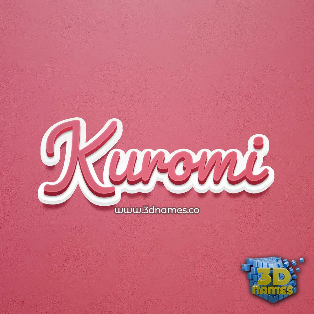 kuromi in Red Scribble style - 3D name wallpaper