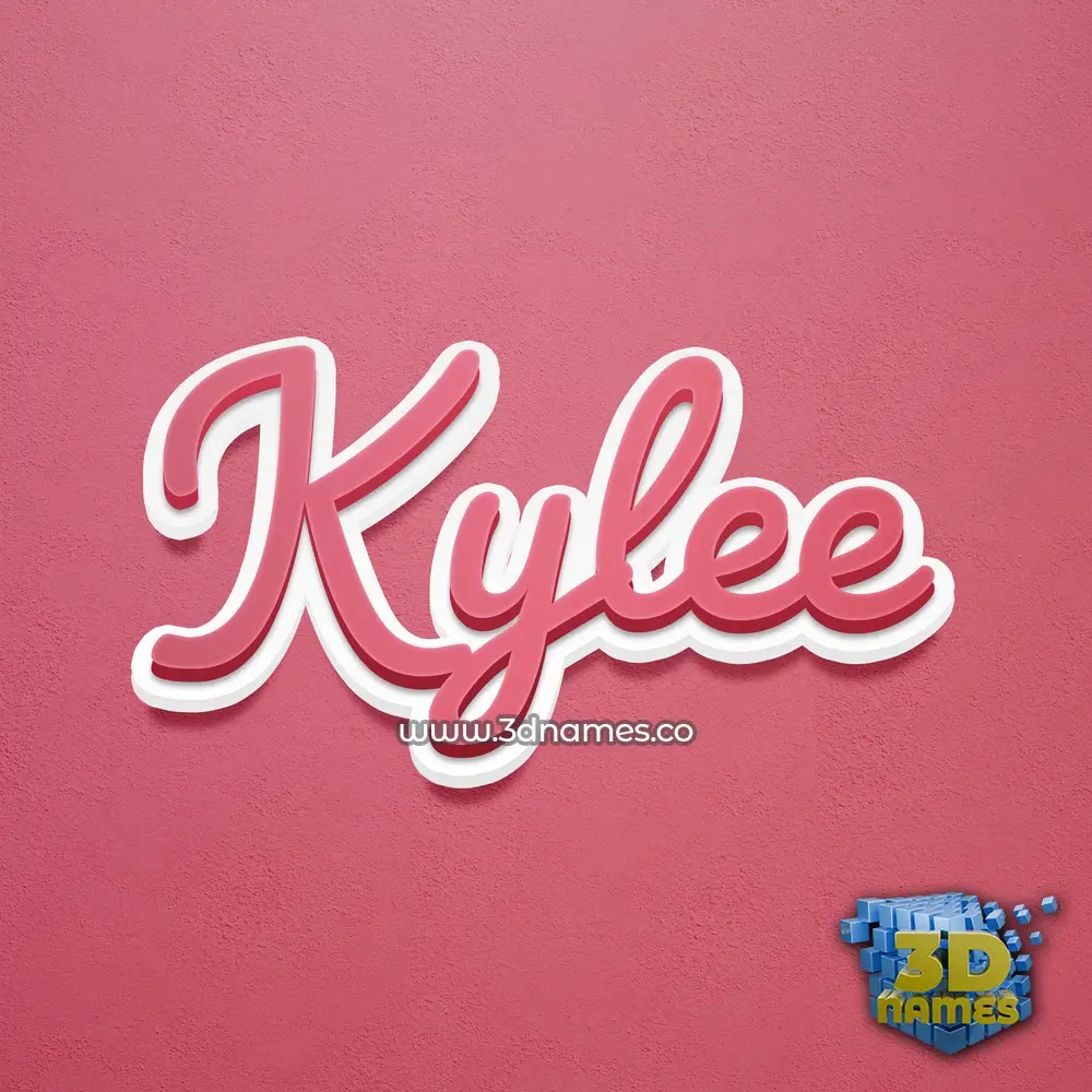 kylee in Red Scribble style - 3D name wallpaper