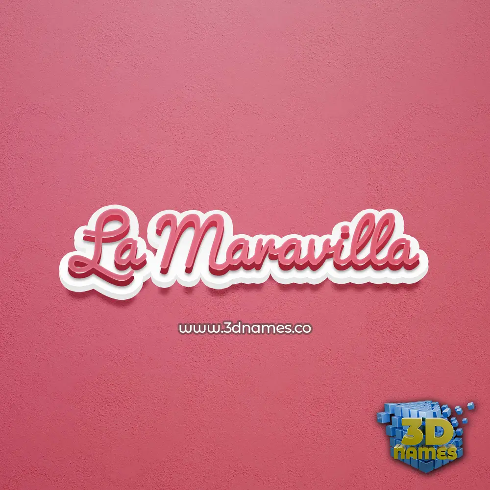 la maravilla in Red Scribble style - 3D name wallpaper