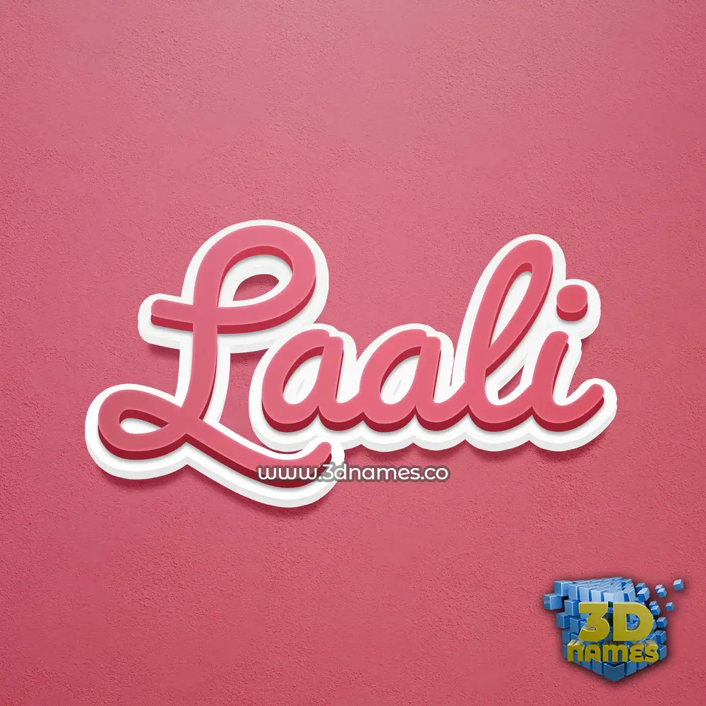 laali in Red Scribble style - 3D name wallpaper