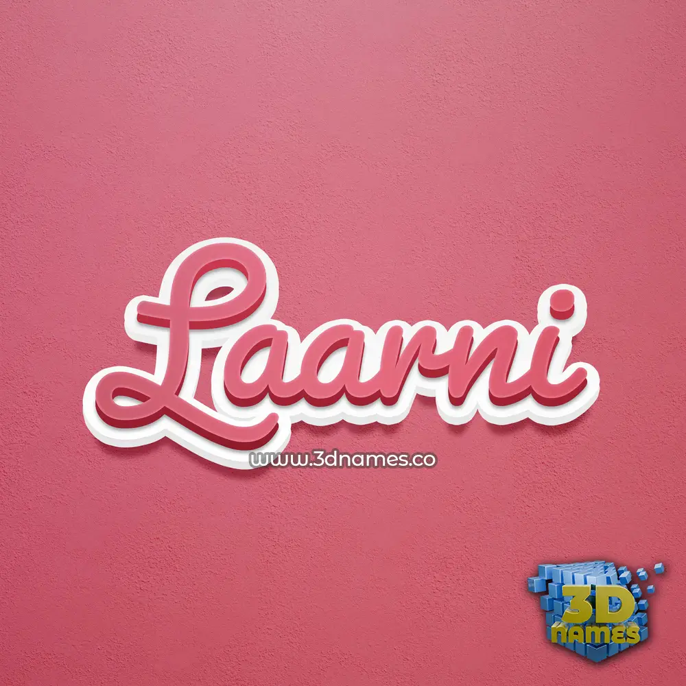 laarni in Red Scribble style - 3D name wallpaper