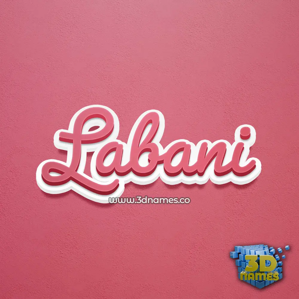 labani in Red Scribble style - 3D name wallpaper