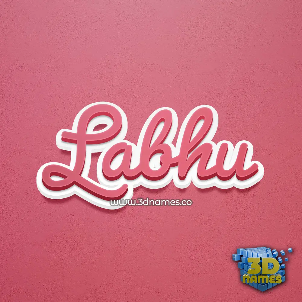 labhu in Red Scribble style - 3D name wallpaper