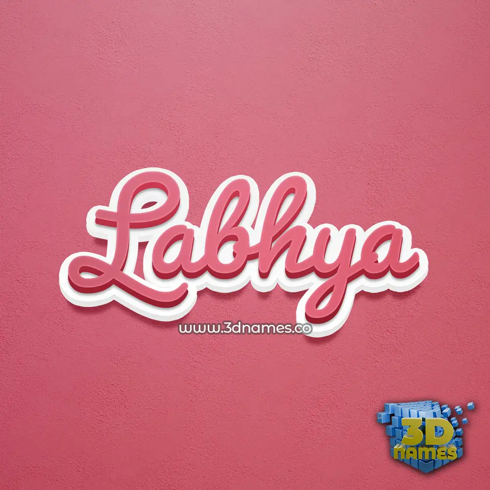 labhya in Red Scribble style - 3D name wallpaper