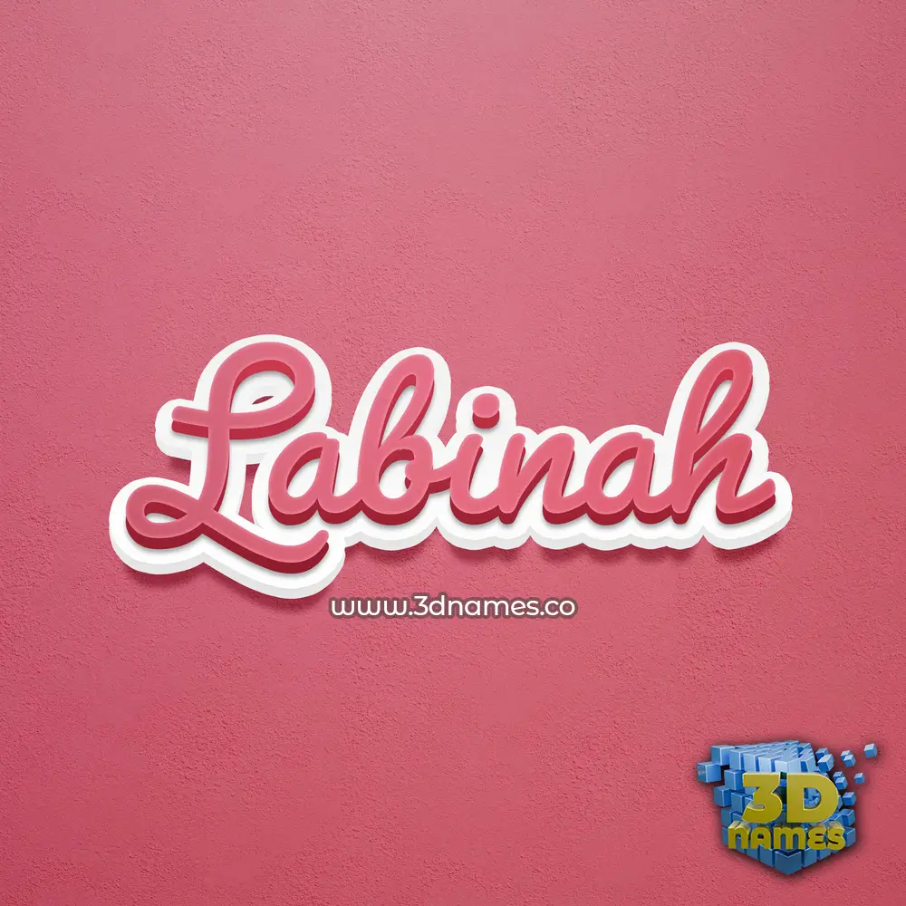 labinah in Red Scribble style - 3D name wallpaper