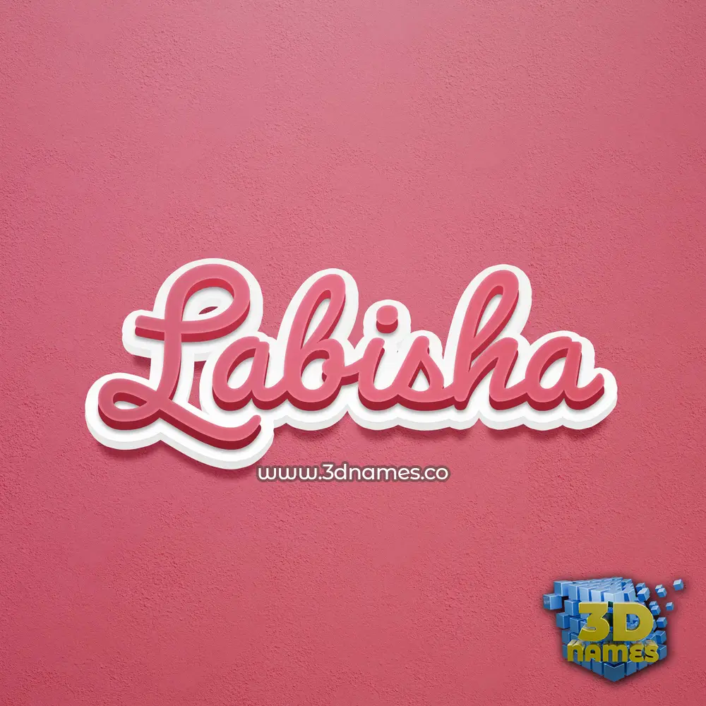labisha in Red Scribble style - 3D name wallpaper