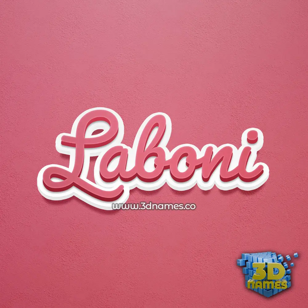 laboni in Red Scribble style - 3D name wallpaper