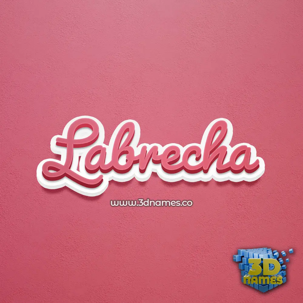 labrecha in Red Scribble style - 3D name wallpaper