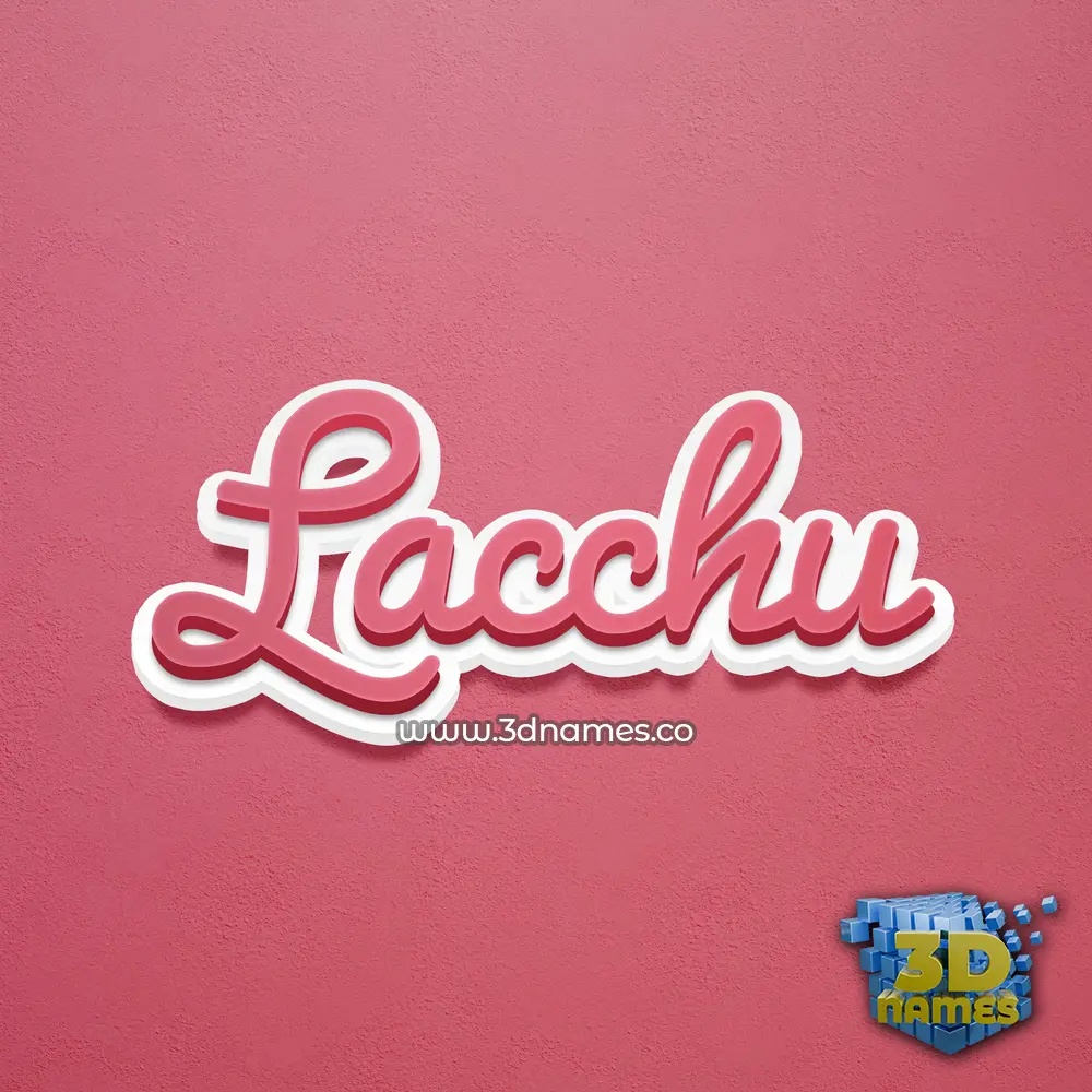 lacchu in Red Scribble style - 3D name wallpaper