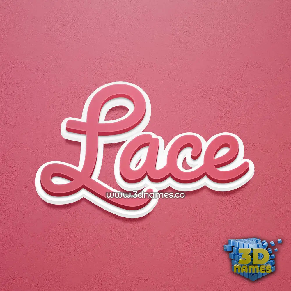lace in Red Scribble style - 3D name wallpaper