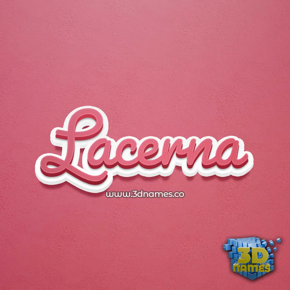 lacerna in Red Scribble style - 3D name wallpaper