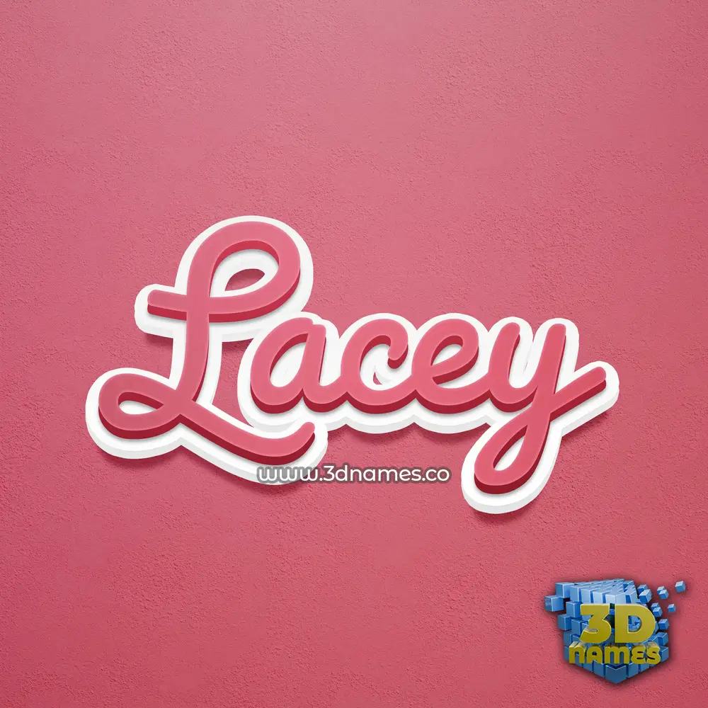 lacey in Red Scribble style - 3D name wallpaper