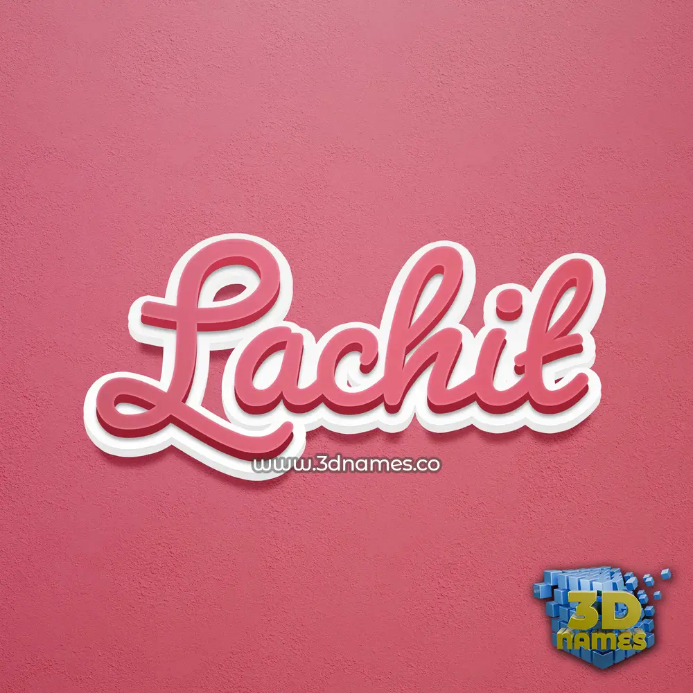 lachit in Red Scribble style - 3D name wallpaper
