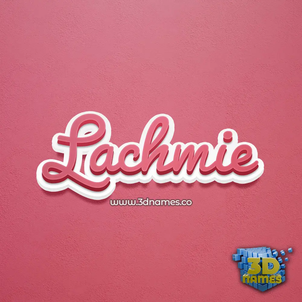 lachmie in Red Scribble style - 3D name wallpaper