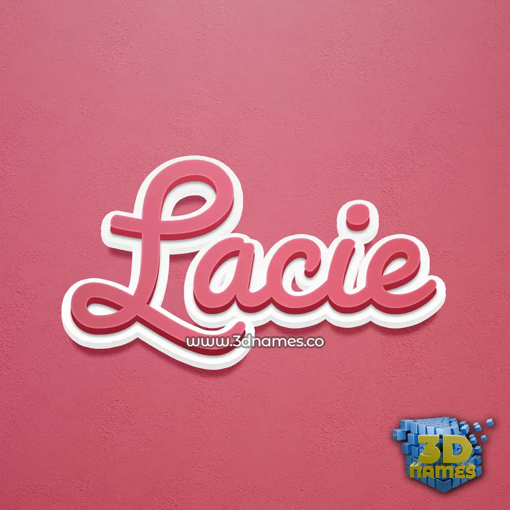 lacie in Red Scribble style - 3D name wallpaper