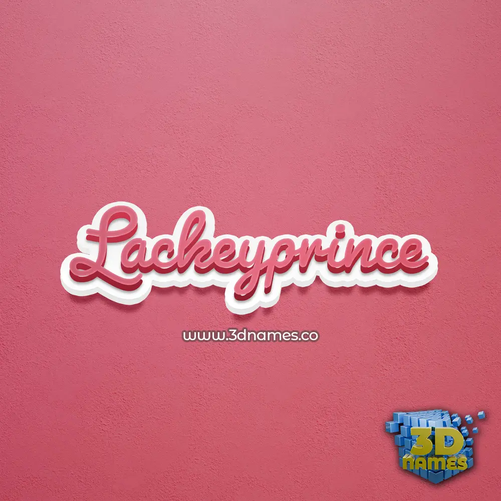 lackeyprince in Red Scribble style - 3D name wallpaper