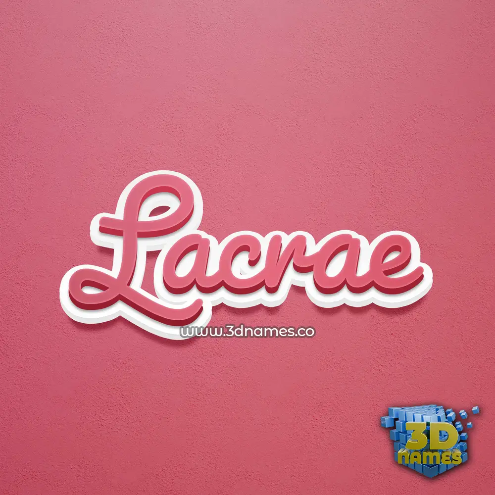 lacrae in Red Scribble style - 3D name wallpaper