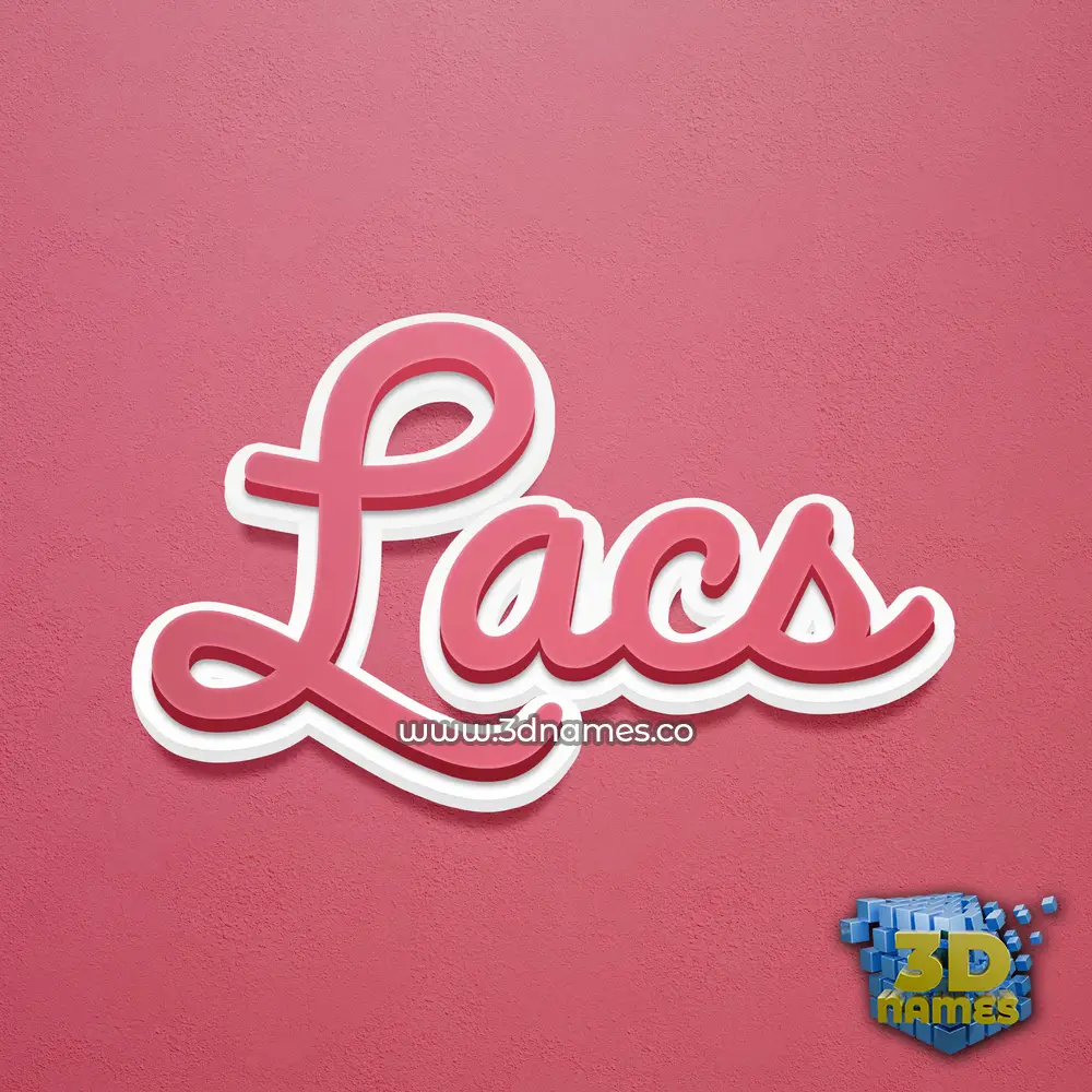 lacs in Red Scribble style - 3D name wallpaper