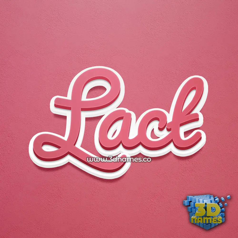 lact in Red Scribble style - 3D name wallpaper
